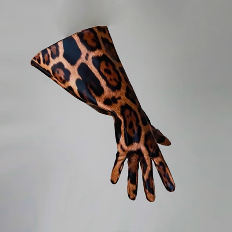 Formal Glove Leather - قفازات نسائية طويلة من الجلد الصناعي