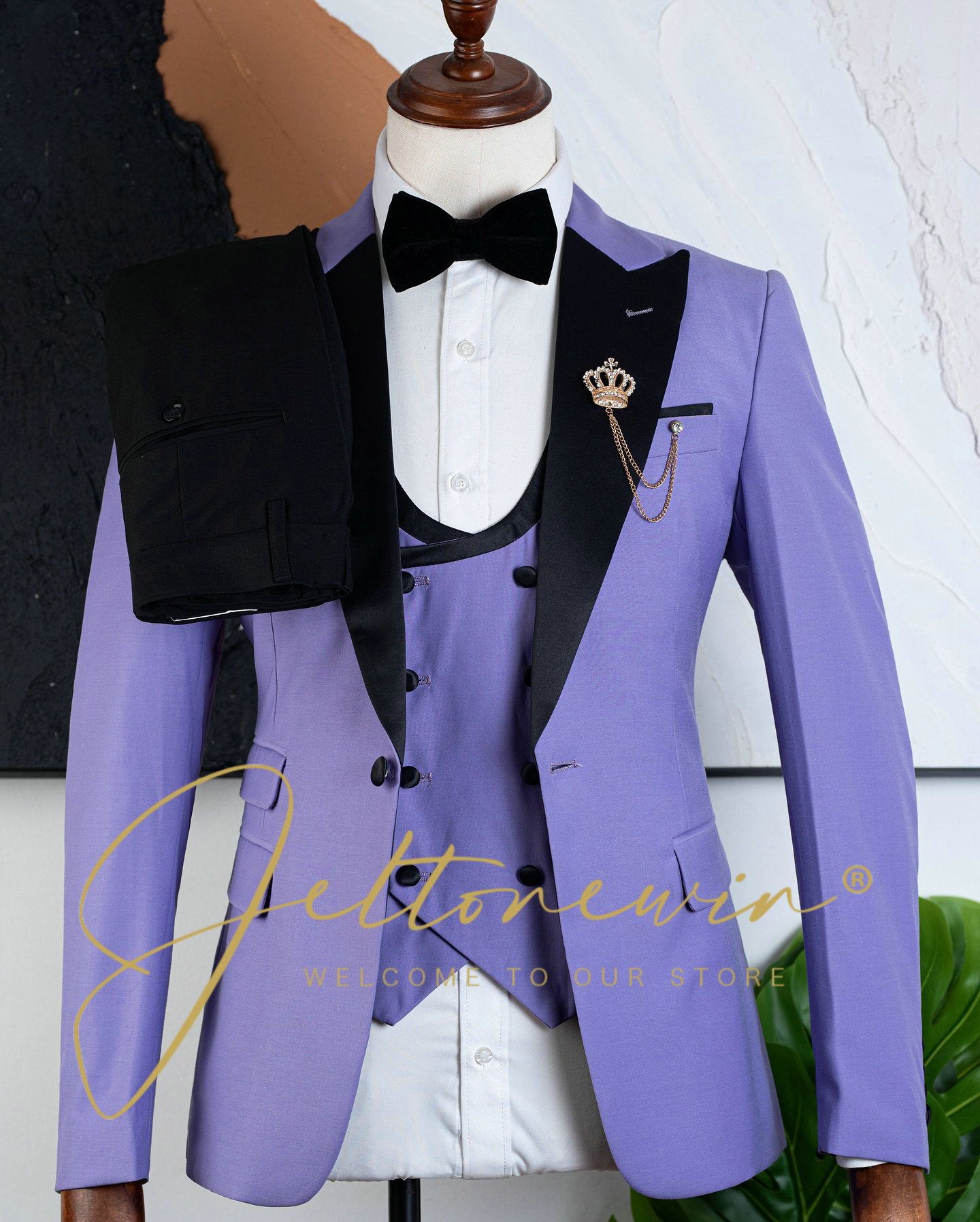 Men Formal Wear Purple - طقم بدلة سهرة مكون من ثلاث