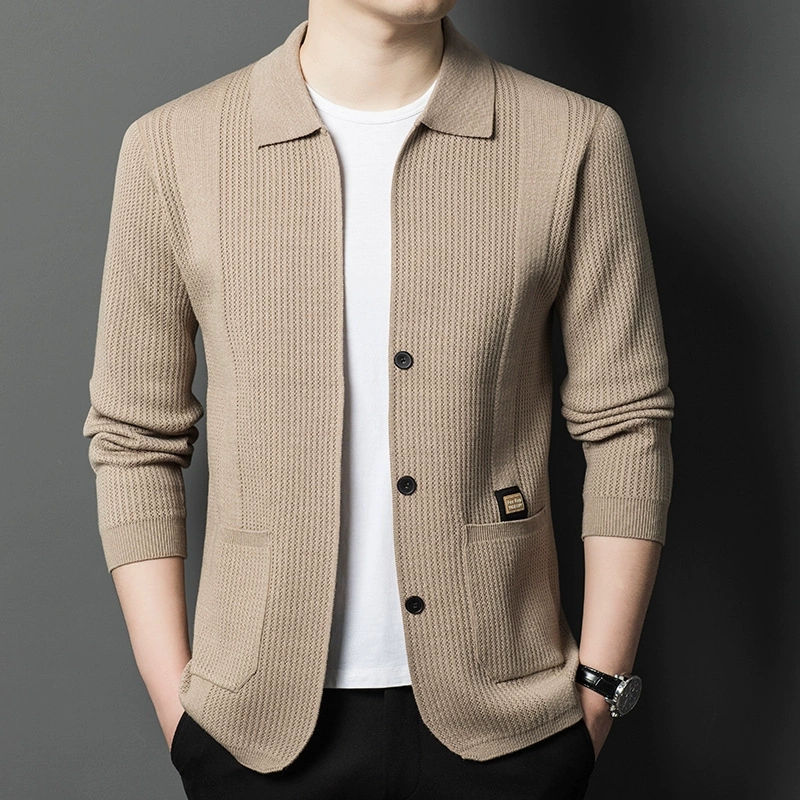 Men Formal Wear Coat - كارديجان رجالي محبوك عالي الجودة بلون