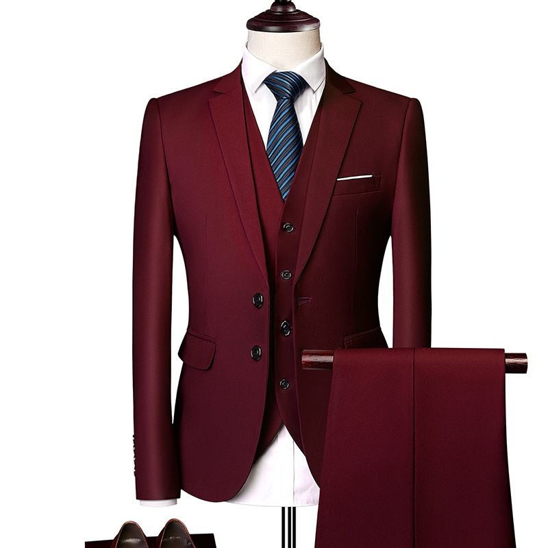Men Formal Wear Wedding Guest - بدلة رجالية أنيقة على الطراز الكوري