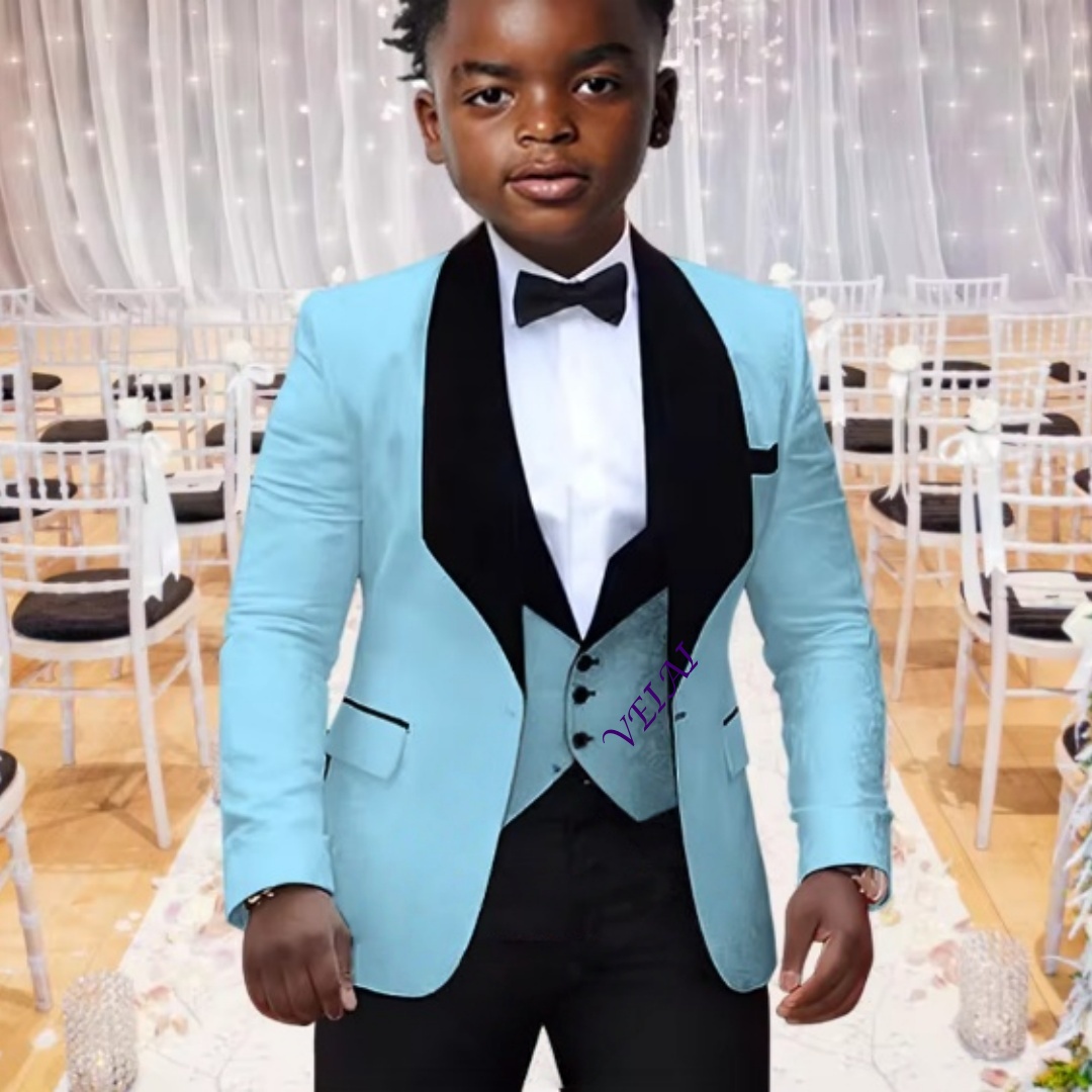 Slim Fit Suit Set - طقم بدلة أنيق للأولاد مكون من