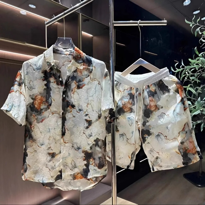 Men'S Formal Beach Wear - بدلة رجالية عصرية وأنيقة من قطعتين،