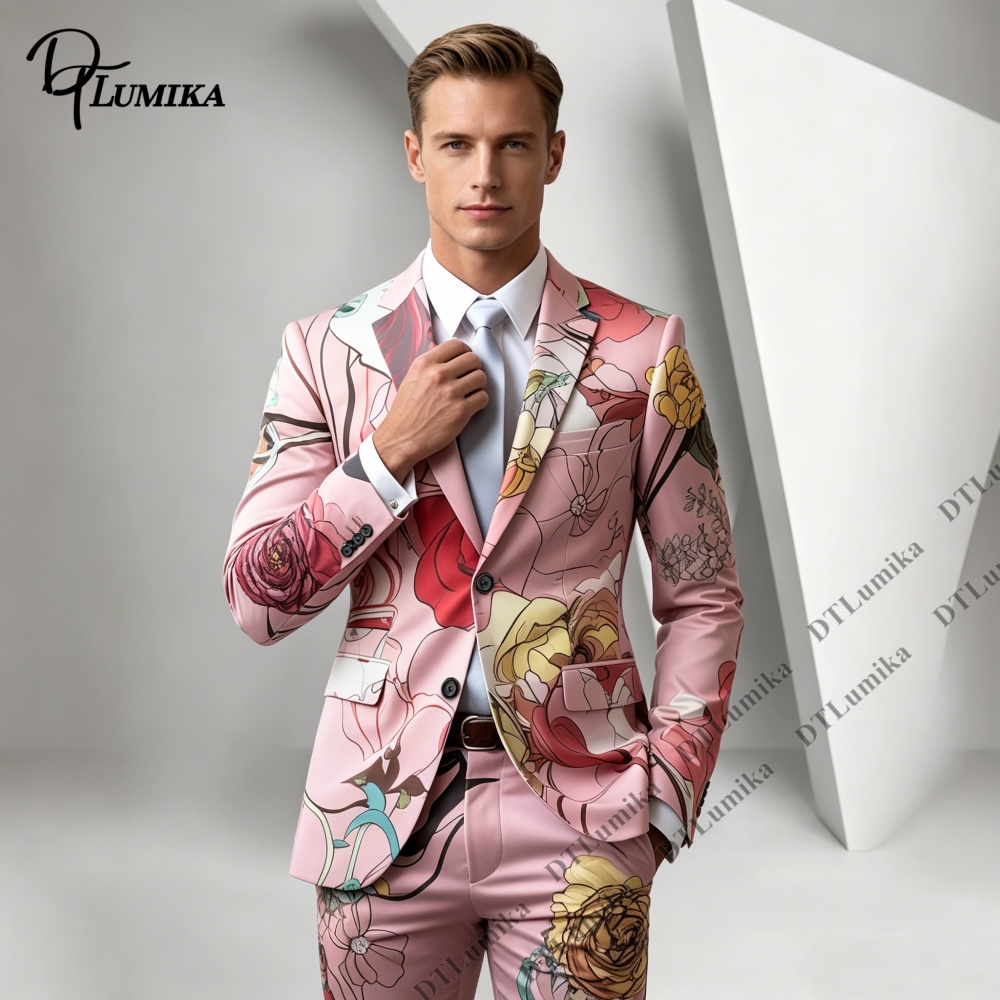 طقم بدلة رجالي من قطعتين من DT - مراجعة Men Formal Wear Photoshoot وسعره