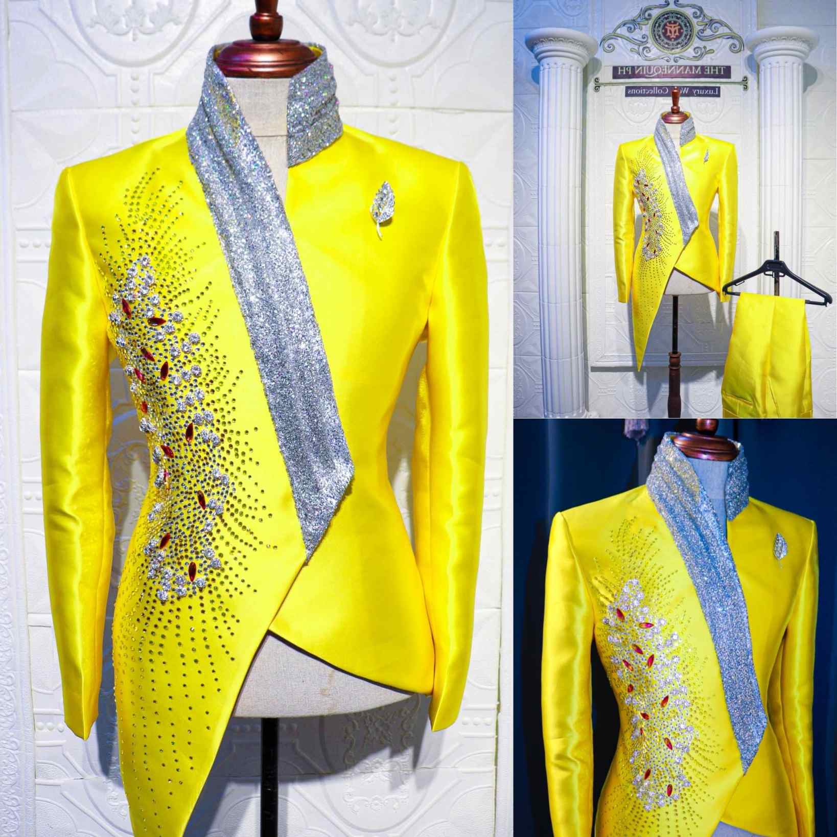 أزياء الزفاف الأصفر البدلات ال - مراجعة Unique Men'S Formal Wear وسعره