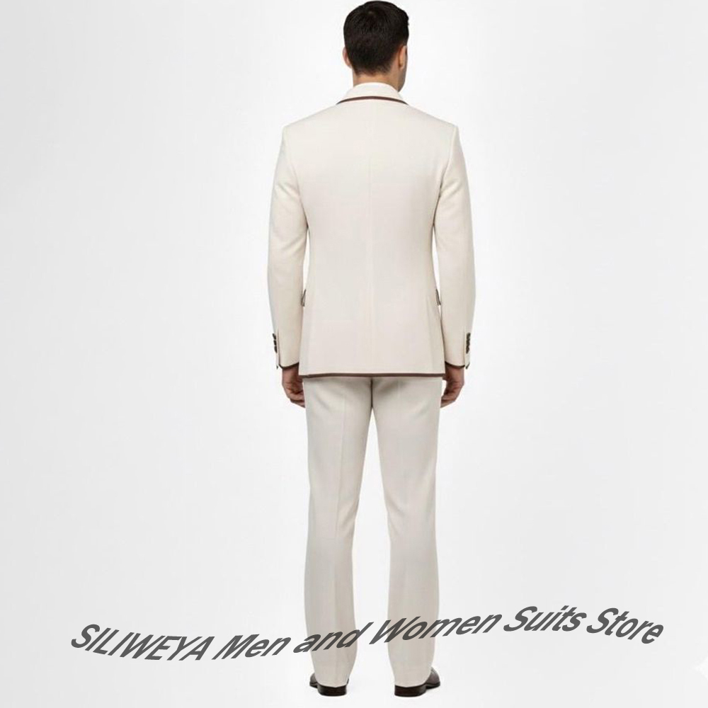 طقم بدلة رجالي أنيق مزدوج الصد - مراجعة Men Formal Wear Brown وسعره