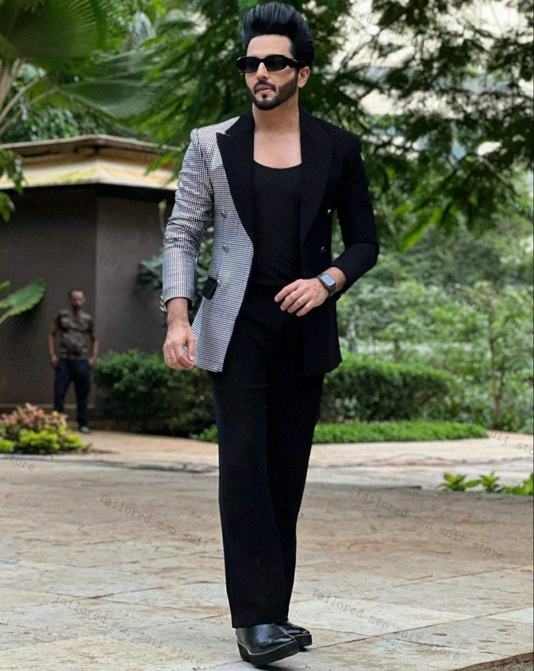 أسود الرجال الدعاوى مجموعة 2 ق - مراجعة Men Formal Wear Wedding Guest وسعره