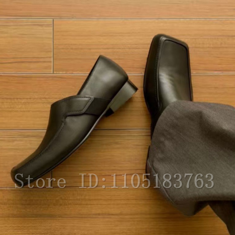 حذاء رجالي أسود من الجلد بمقدم - مراجعة Formal Men Daily Wear Footwear وسعره