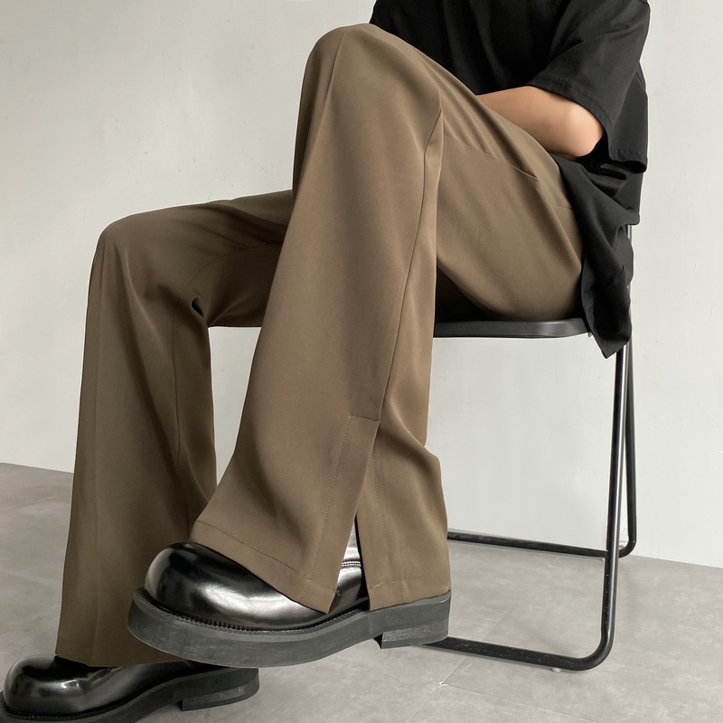 سراويل فضفاضة غير رسمية واسعة  - مراجعة Men Formal Wear Brown وسعره