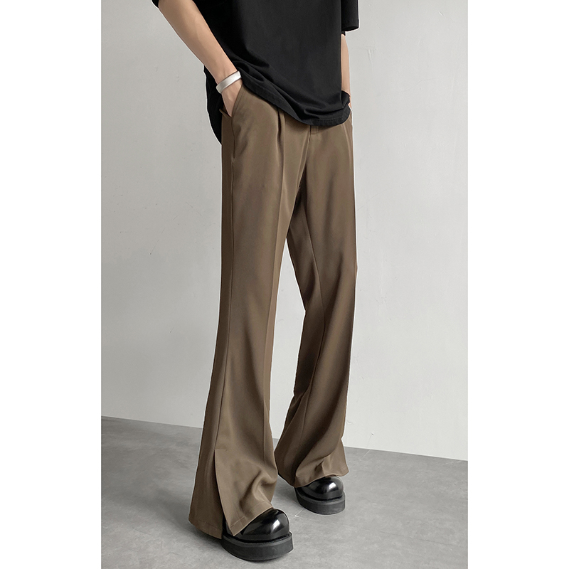 سراويل فضفاضة غير رسمية واسعة  - مراجعة Men Formal Wear Brown وسعره
