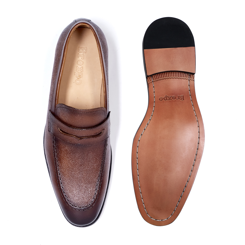 أحذية رجالية فاخرة سهلة الارتد - مراجعة Men Formal Wear Brown وسعره