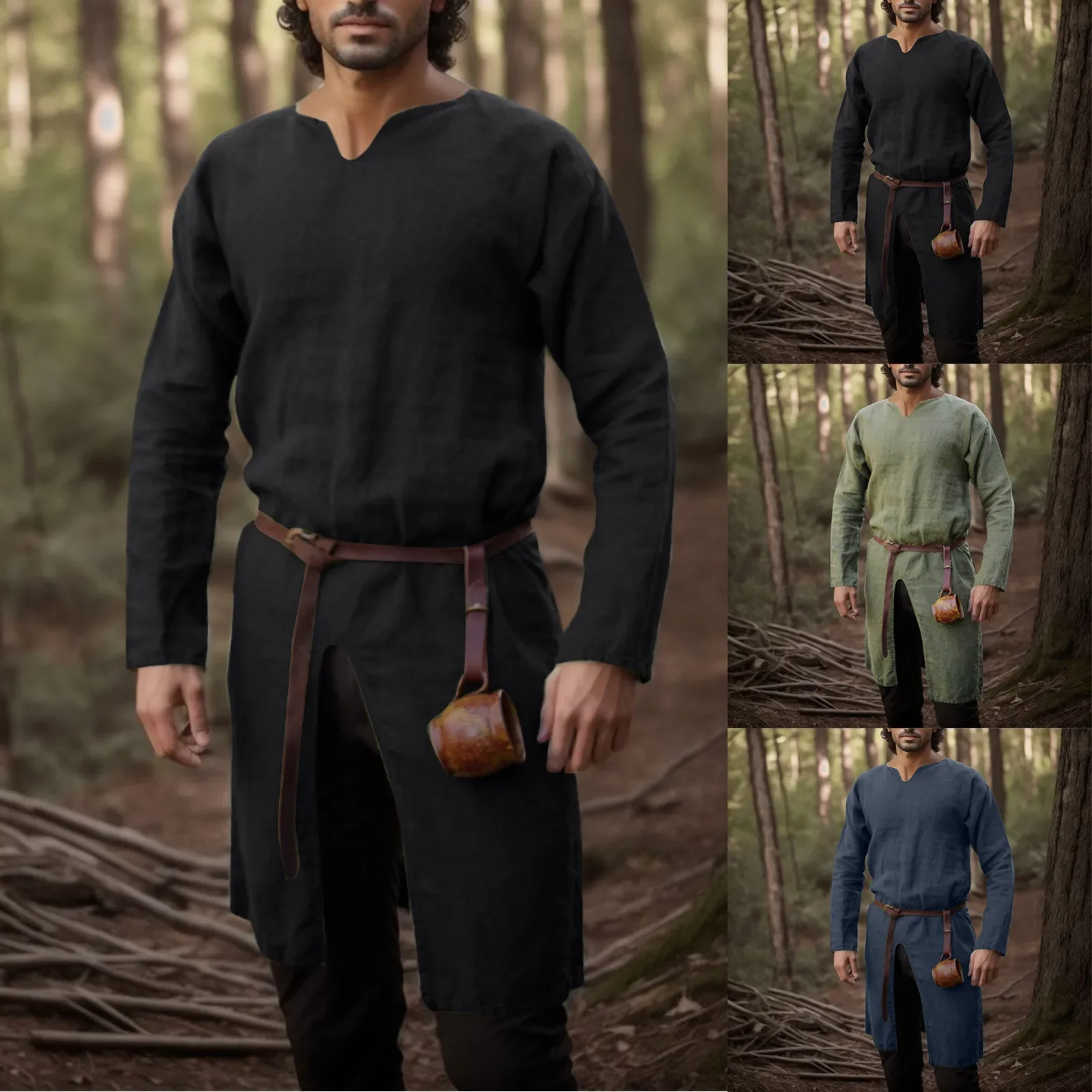 قميص رجالي طويل بتصميم القرون  - مراجعة Men Formal Wear Coat وسعره