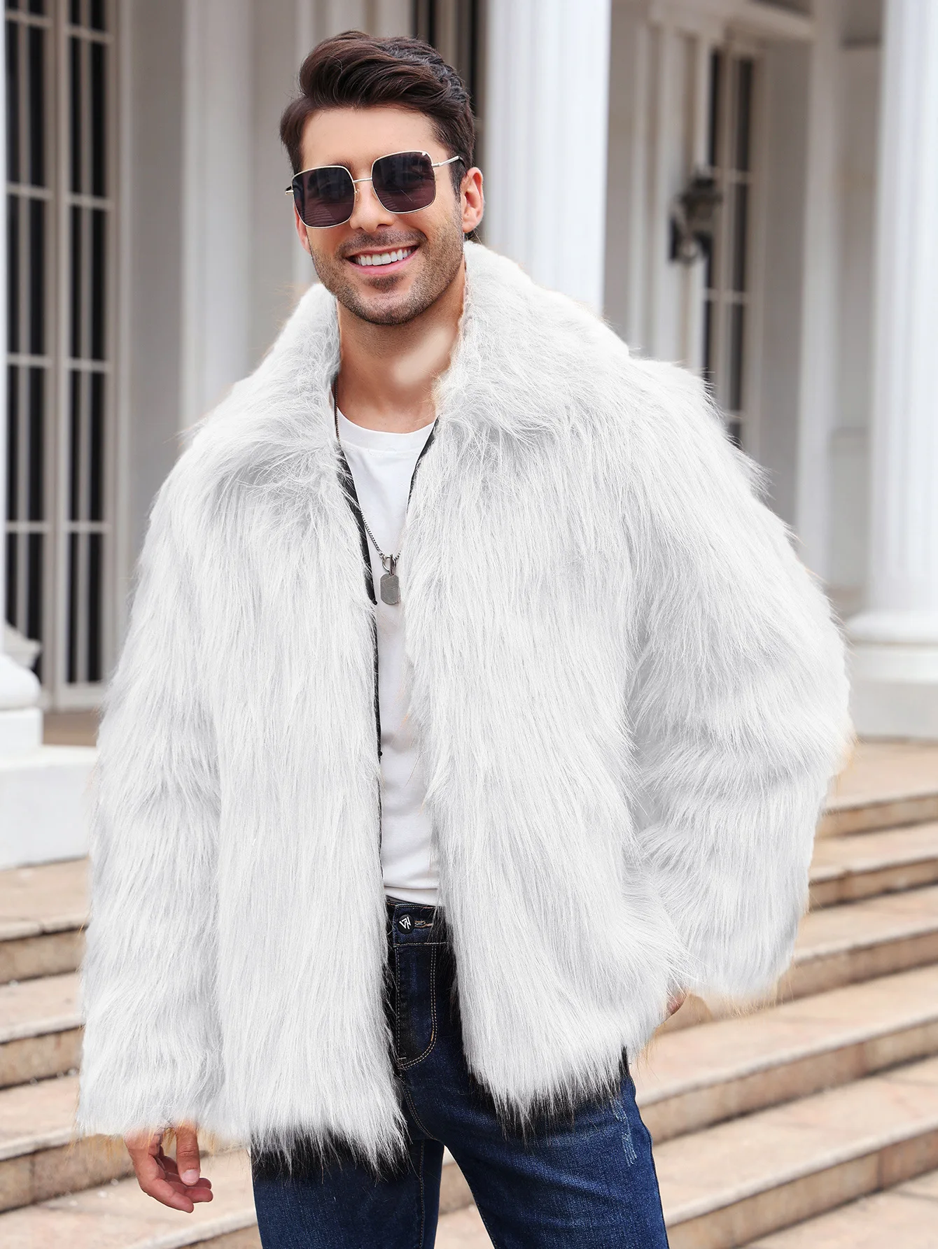 الرجال فو الثعلب الفراء سترة م - مراجعة Men Formal Wear Coat وسعره