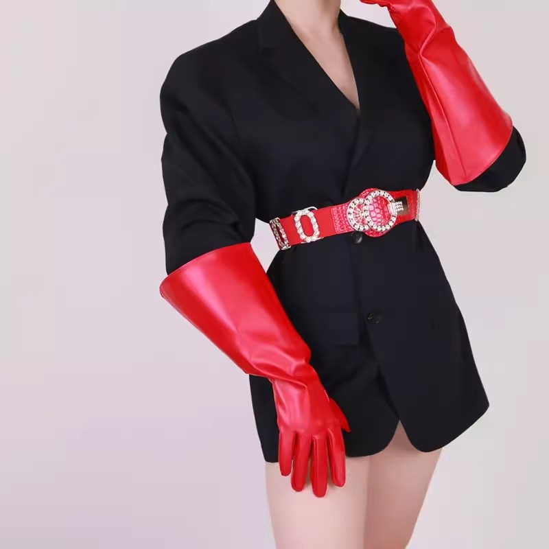 قفازات نسائية طويلة بأكمام واس - مراجعة Formal Glove Leather وسعره
