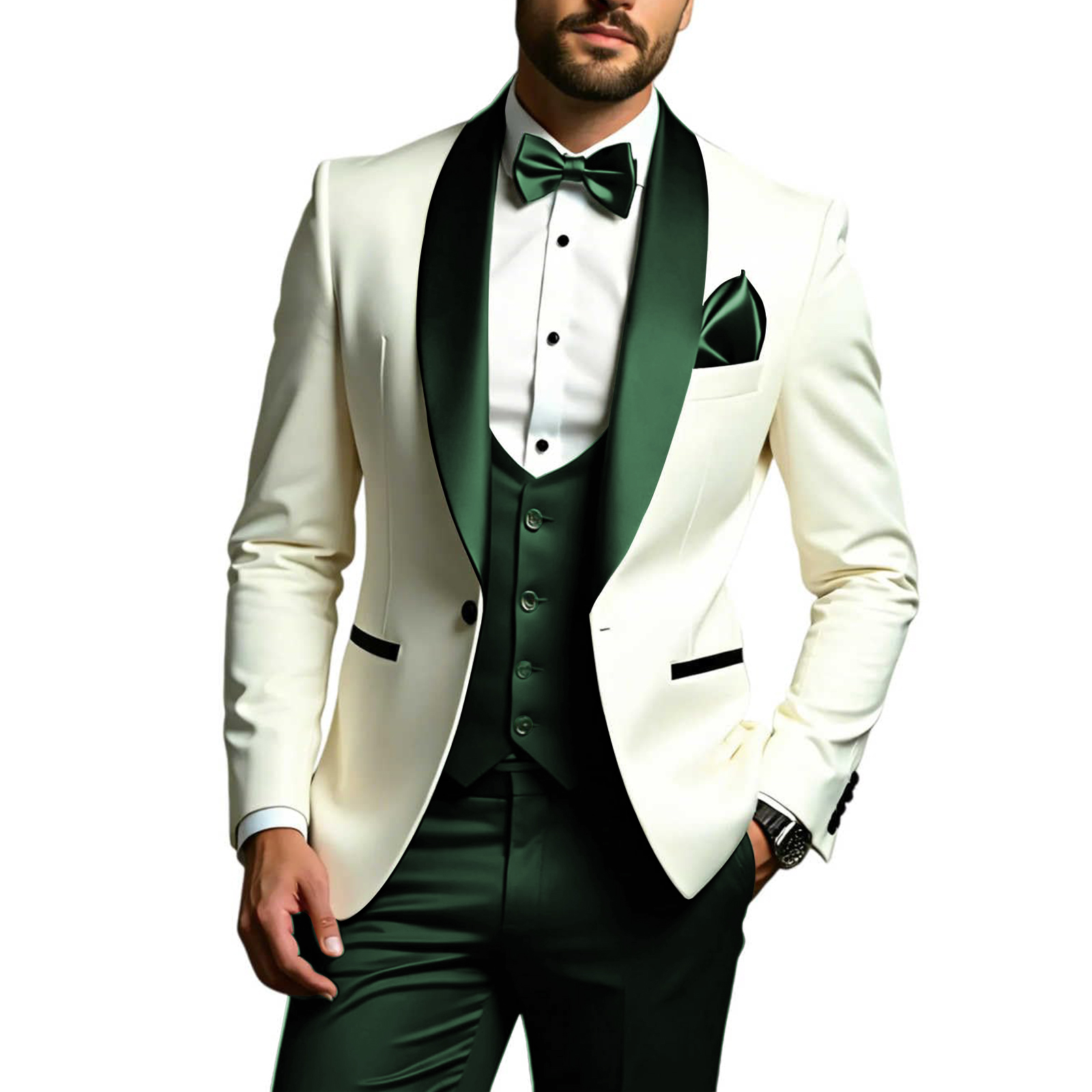 بدلات رجالية من 3 قطع بقصة ضيق - مراجعة Men Formal Wear Modern وسعره