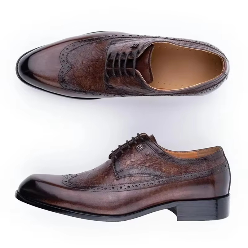 أحذية رجالية من جلد البقر بربا - مراجعة Formal Men Daily Wear Footwear وسعره