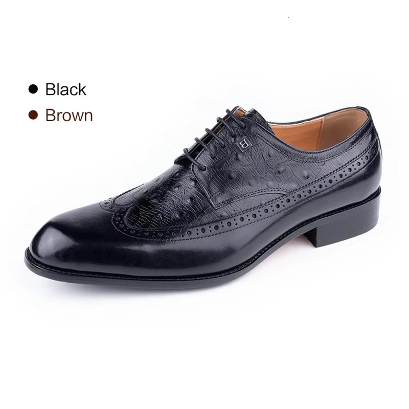 أحذية رجالية من جلد البقر بربا - مراجعة Formal Men Daily Wear Footwear وسعره