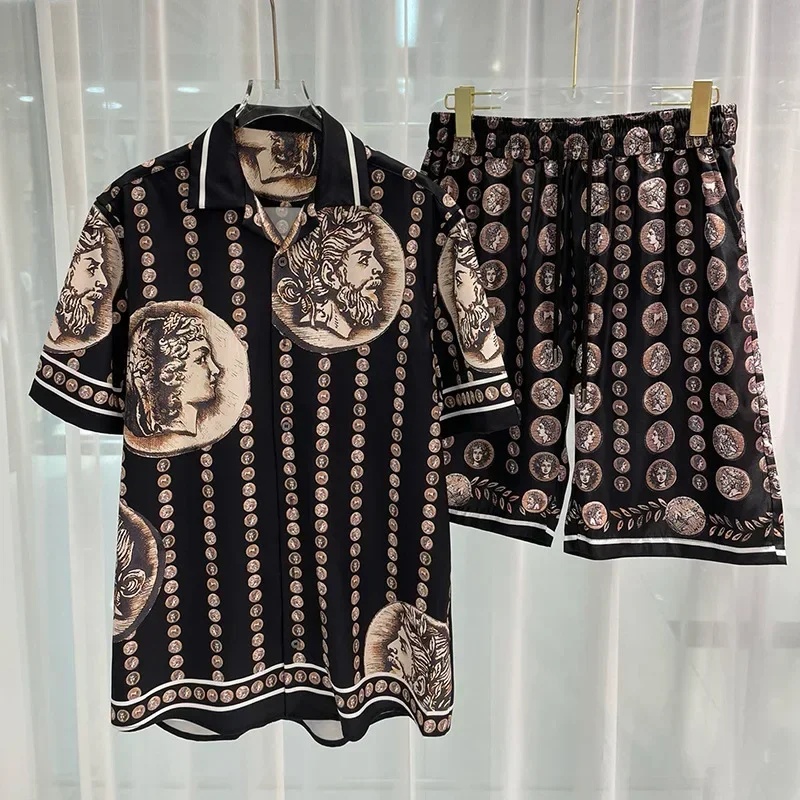طقم قميص رجالي فاخر بنمط عتيق  - مراجعة Men'S Formal Beach Wear وسعره